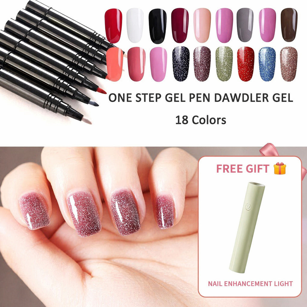 💅 Limited Time Buy 2 Get 1 Free ! ✨One Step Nail Gel Pen🎨Free handheld mini UV nail lamp💡