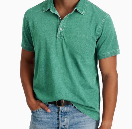 Mivanity Men's Rugged Washed Cotton Polo Shirt