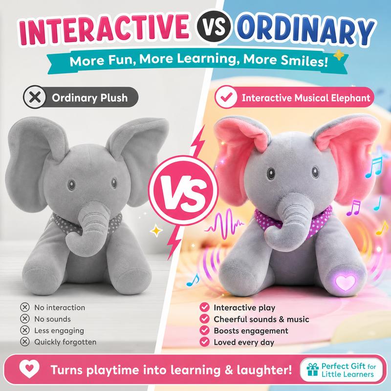Singing Elephant Plush Toy – safe materials & develops hand‑eye coordination