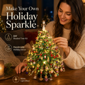 🎄✨ DIY Perle Juletræ Kit – 🎅Lav Din Egen Gnistrende Juledekoration
