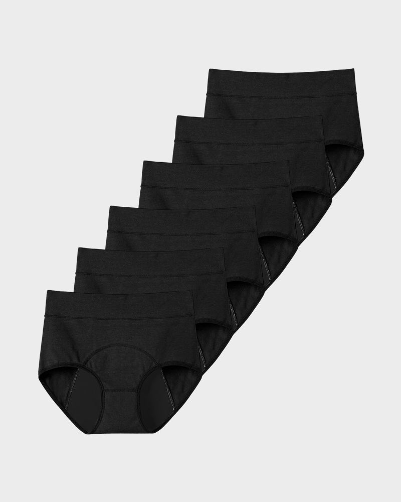 360° Leak-Proof High-Waist Period Underwear (6 Pack)