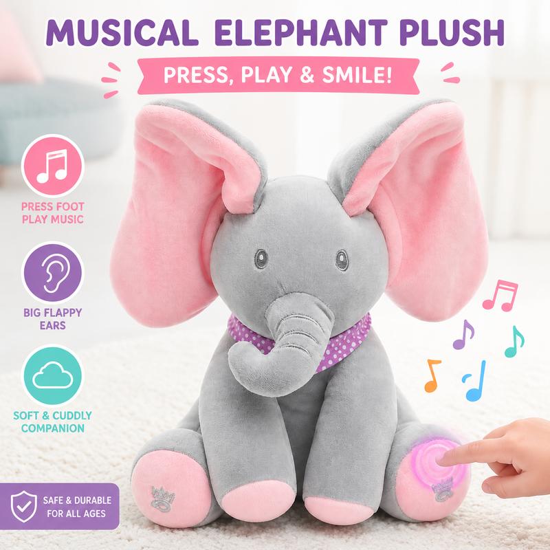Singing Elephant Plush Toy – safe materials & develops hand‑eye coordination