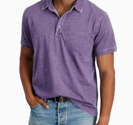 Mivanity Men's Rugged Washed Cotton Polo Shirt