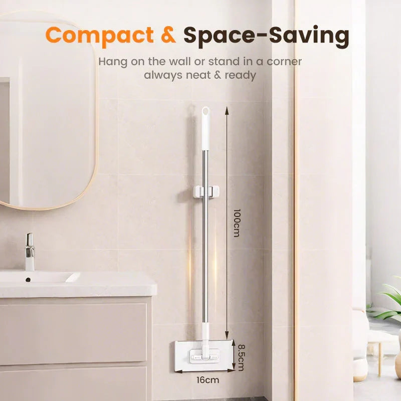 Extendable Telescopic Disposable Flat Clip Mop, 360° Swivel Lightweight Floor Mop