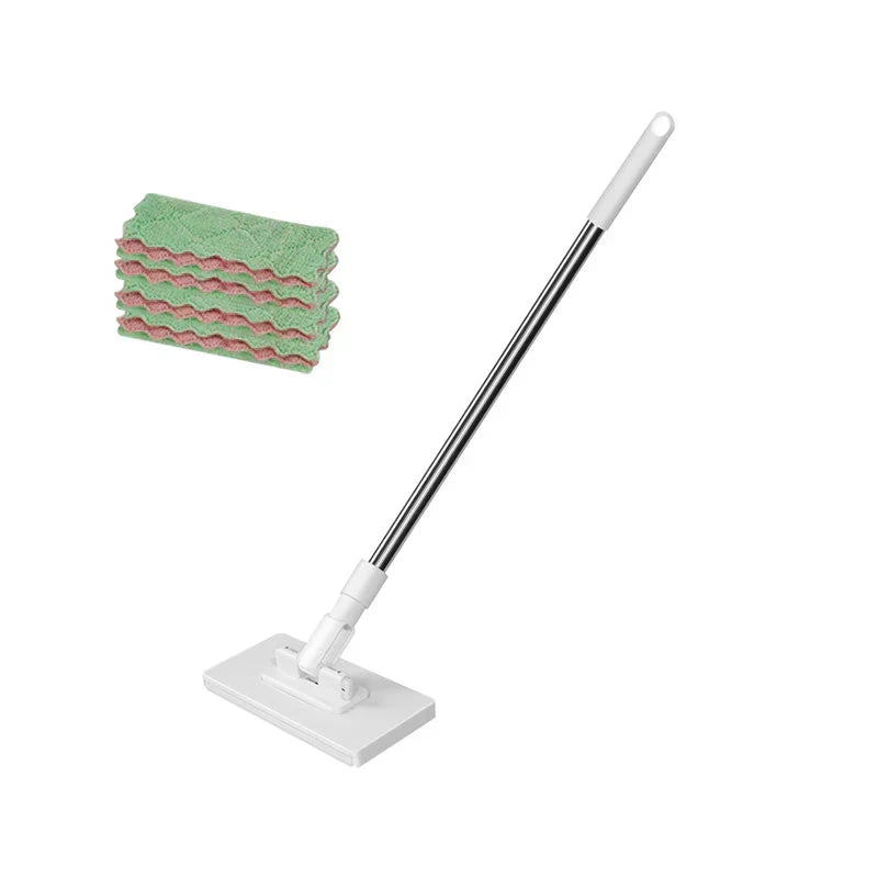 Extendable Telescopic Disposable Flat Clip Mop, 360° Swivel Lightweight Floor Mop