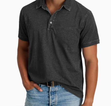 Mivanity Men's Rugged Washed Cotton Polo Shirt