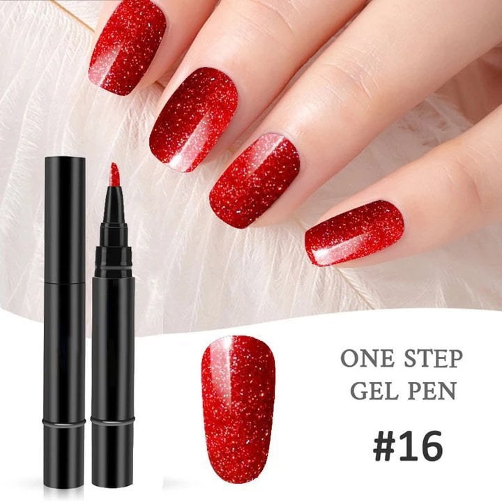 💅 Limited Time Buy 2 Get 1 Free ! ✨One Step Nail Gel Pen🎨Free handheld mini UV nail lamp💡