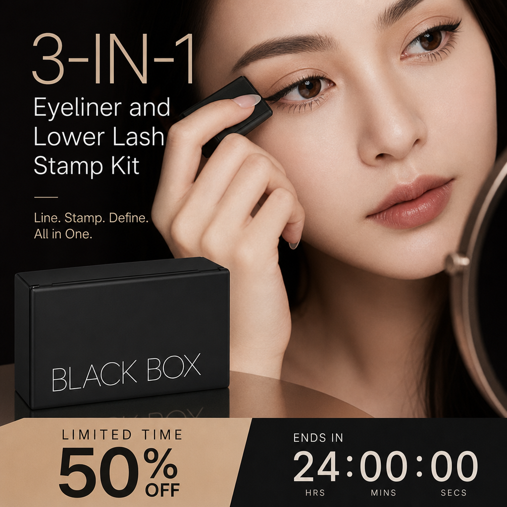 🥳2026 HOT SALE🥳💞50K+ SOLD!💄✨ 50% OFF! 3‑in‑1 Eyeliner & Lower Lash Stamp Kit – Stamp perfect wings & lashes in seconds. Waterproof, smudge‑proof. No steady hand needed! 👁️🖌️