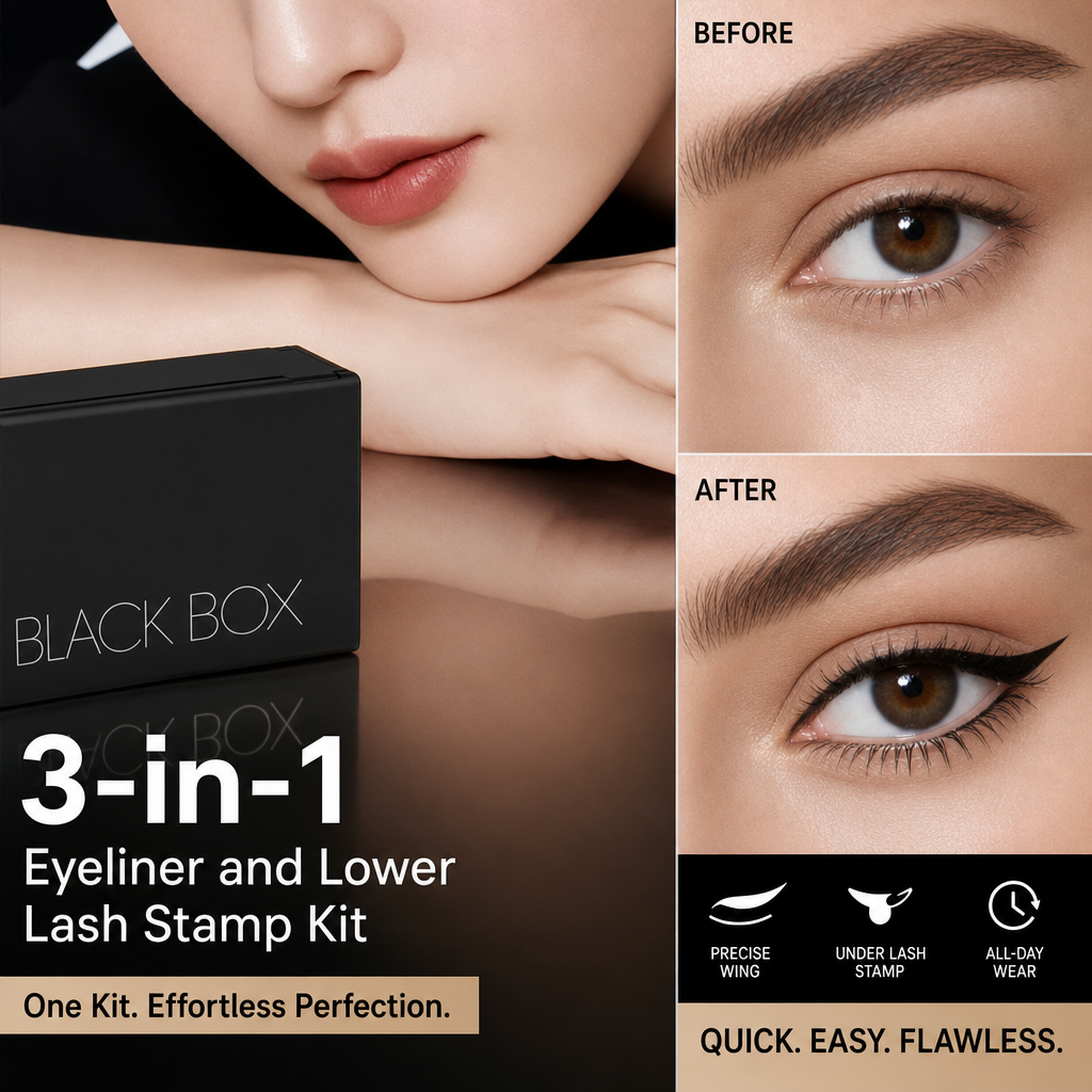 🥳2026 HEDT SALG🥳💞50.000+ SOLGT!💄✨ 50% RABAT! 3-i-1 Eyeliner & Nedre Vippestempel Sæt – Stemple perfekte vinger & vipper på få sekunder. Vandfast, smudsafvisende. Ingen rolig hånd nødvendig! 👁️🖌️