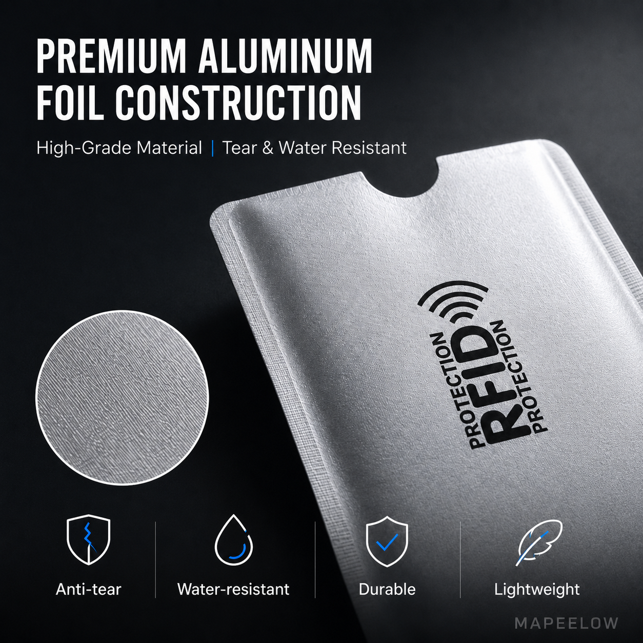 RFID Blocking Sleeves for Credit Cards- Durable and water‑repellent