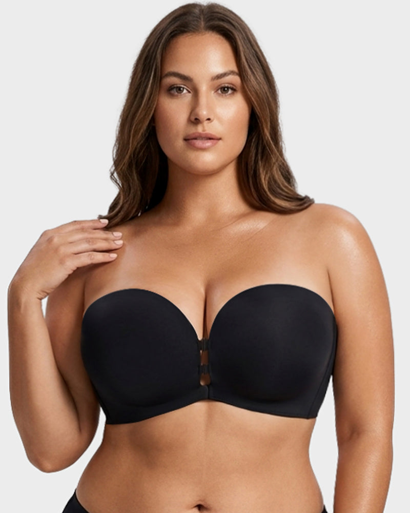 Convertible Strapless Front-Closure Push-Up Bra