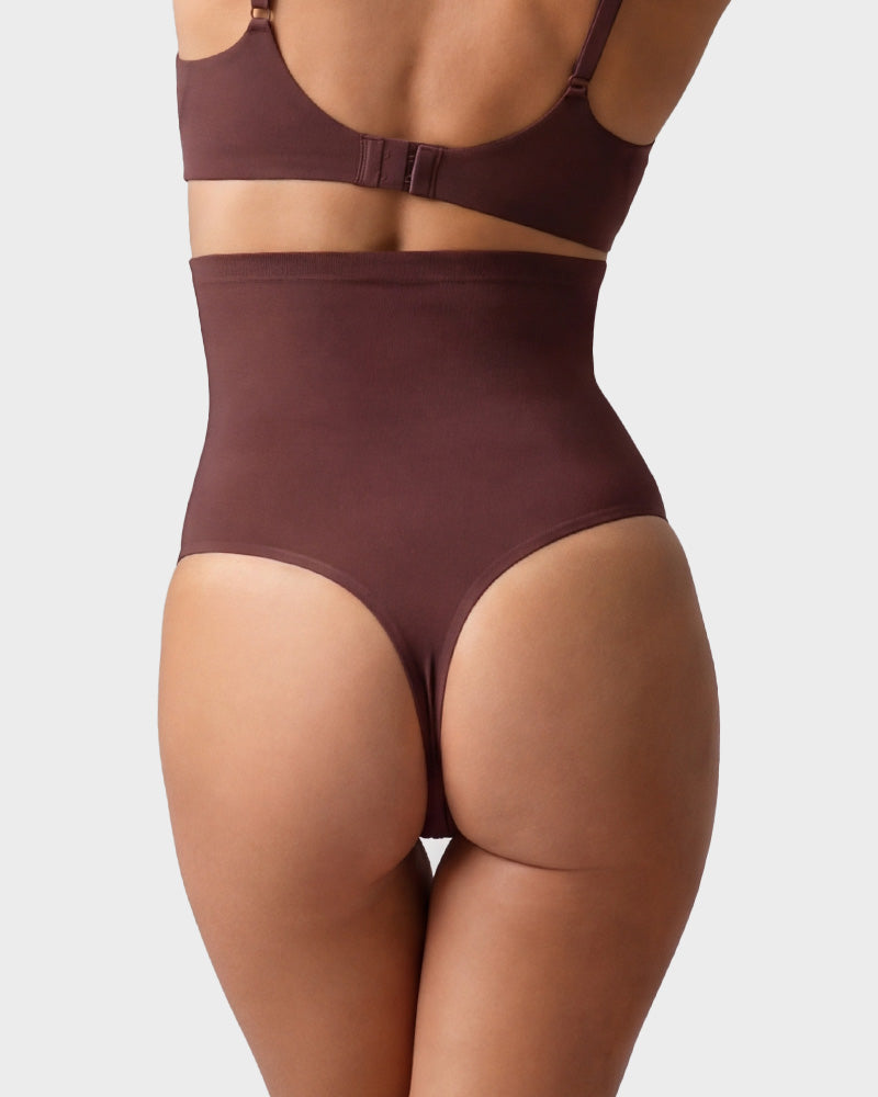 High Waist Mesh Tummy Control Thong(3 Pack)