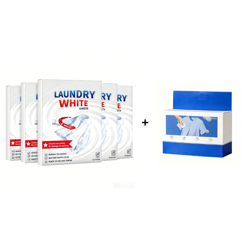 🔥💥 Deep Cleaning Laundry Whitening Sheets ✨🧺 Powerful Stain Remover Brightening Fabric Laundry Cleaning Sheets