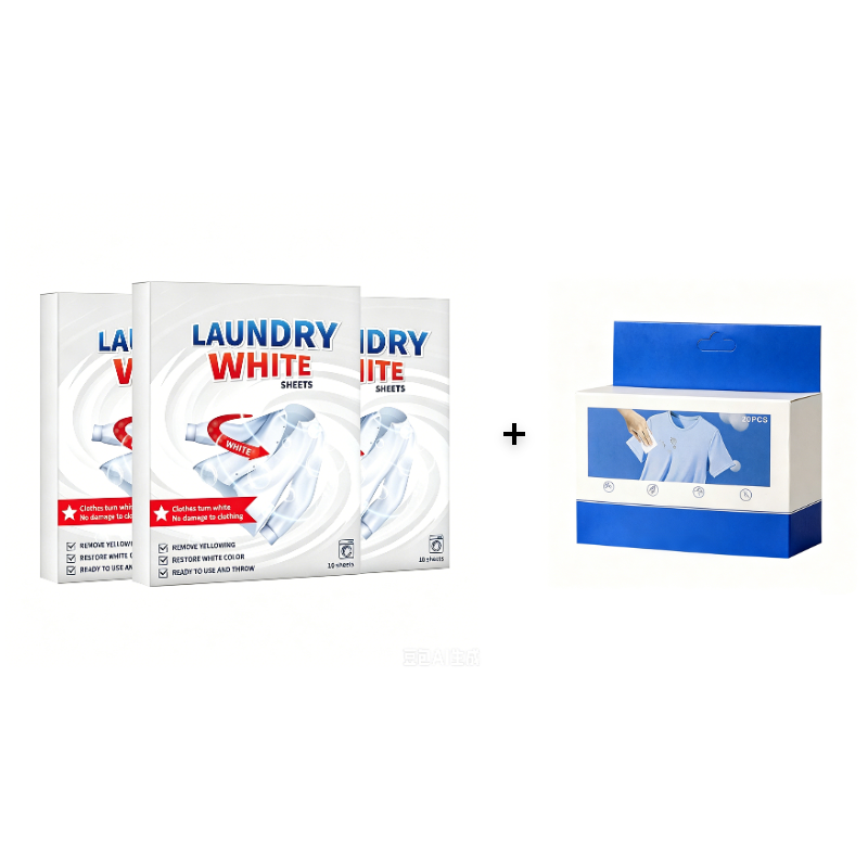 🔥💥 Deep Cleaning Laundry Whitening Sheets ✨🧺 Powerful Stain Remover Brightening Fabric Laundry Cleaning Sheets