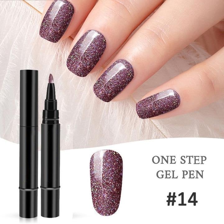 💅 Limited Time Buy 2 Get 1 Free ! ✨One Step Nail Gel Pen🎨Free handheld mini UV nail lamp💡