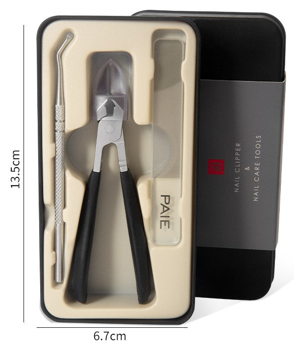 Anti-Splash Slant Edge Nail Clipper 3-Piece Set – Precise Cut | Safe Splash Guard