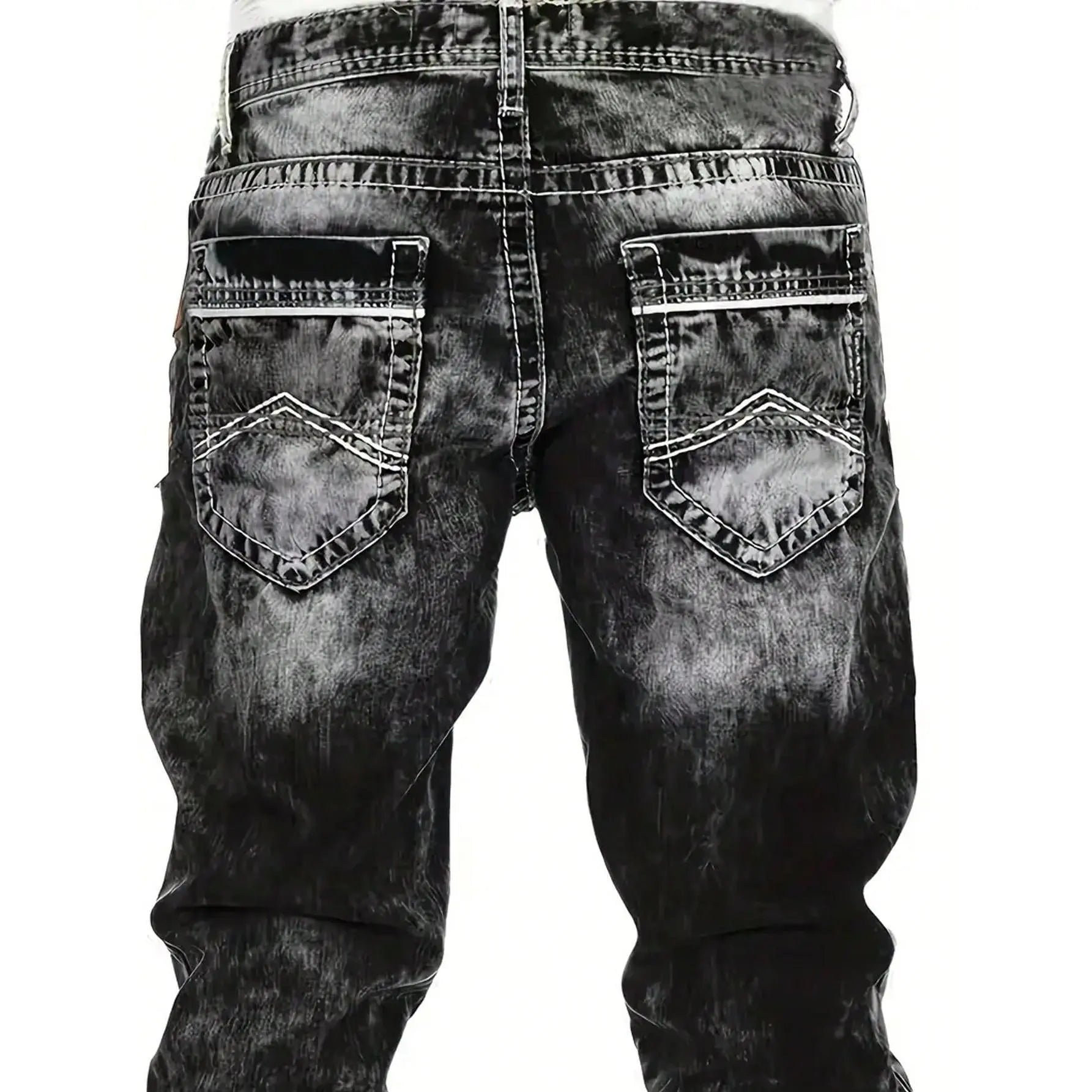 Men's Fashion Creative Stretch Denim Jeans,Minimalist Style Suitable For Summer, Emo Style— Free shipping for two pieces