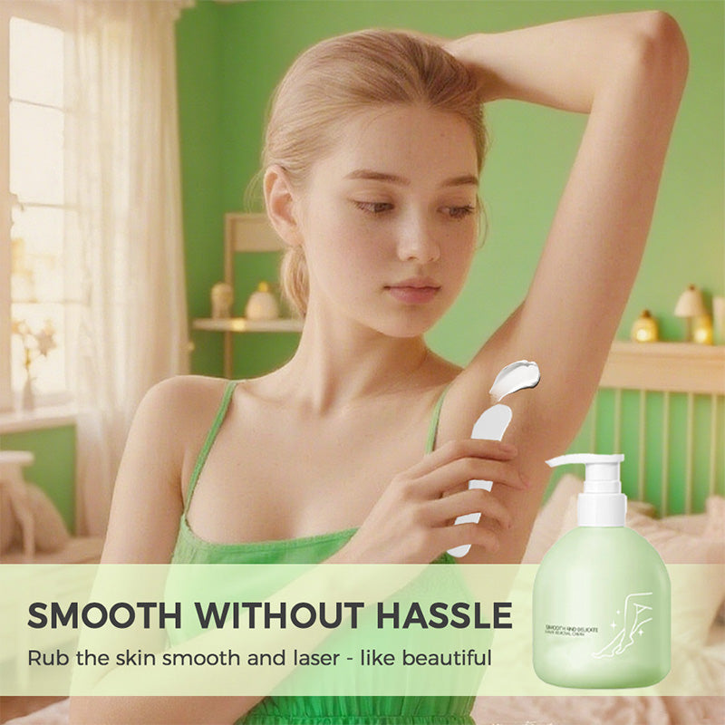 🧴 50% OFF NOW! 🪒 Gentle and Mild Set – Hair Removal Cream + Razor – Pain-Free for Sensitive Skin, No Dark Spots or Stubble 🌸