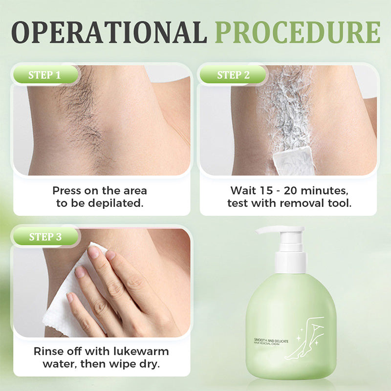 🧴 50% OFF NOW! 🪒 Gentle and Mild Set – Hair Removal Cream + Razor – Pain-Free for Sensitive Skin, No Dark Spots or Stubble 🌸