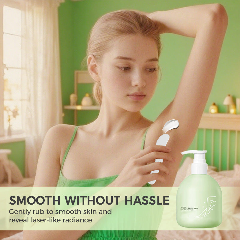 🧴 50% OFF NOW! 🪒 Gentle and Mild Set – Hair Removal Cream + Razor – Pain-Free for Sensitive Skin, No Dark Spots or Stubble 🌸