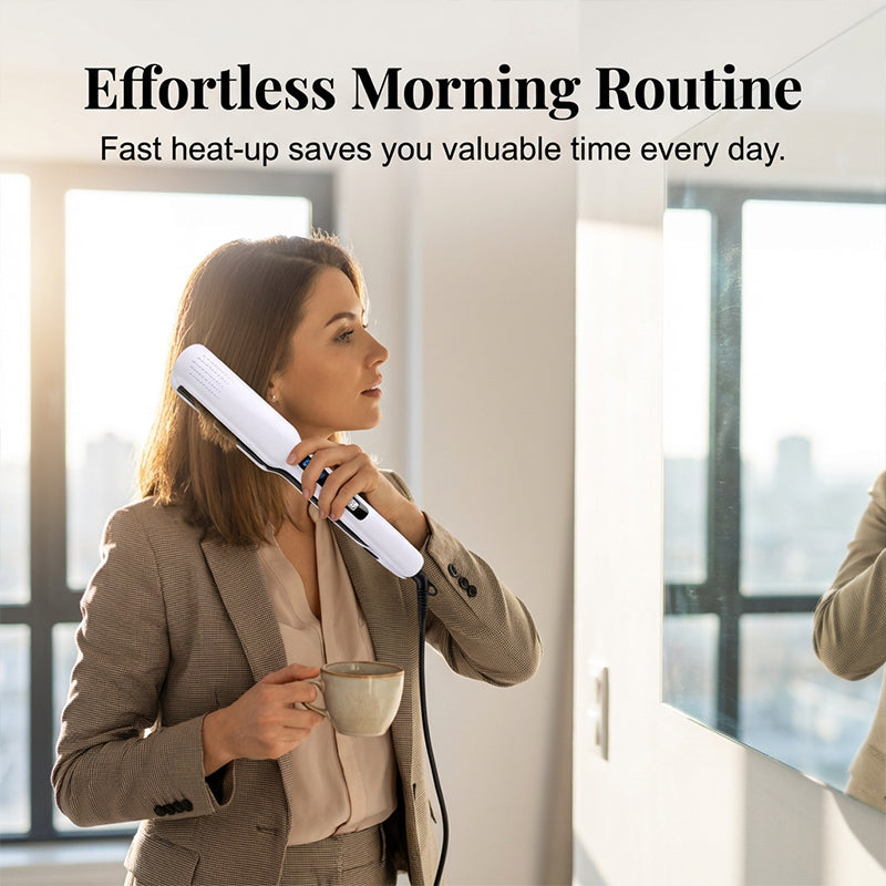 2-in-1 Hair Straightener and Curler with Negative Ionic Care