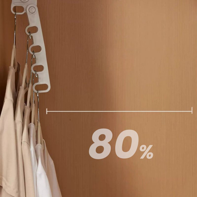 🧥📦 Sammenklappeligt tøjstativ – 5 kroge, pladsbesparende, perfekt til rejser!