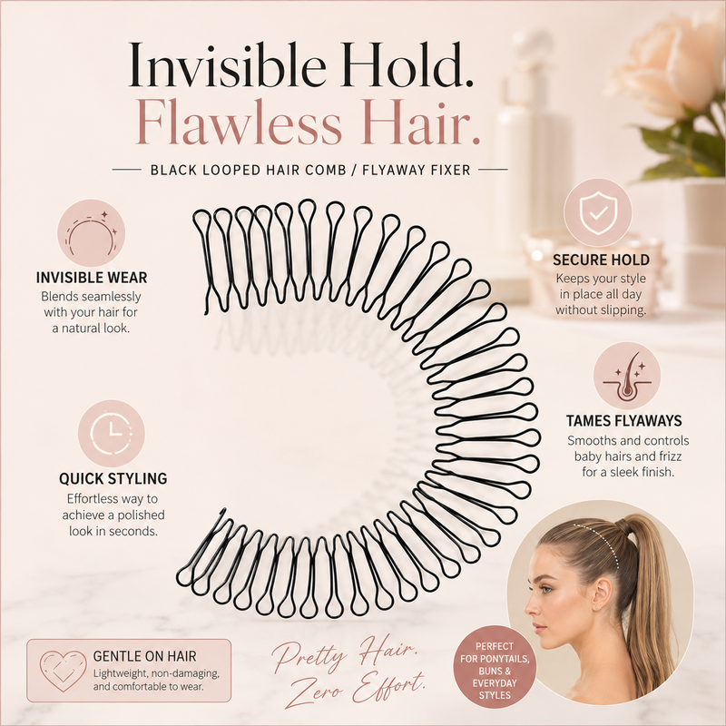 💇‍♀️✨ Flexible Invisible Hair Comb—invisible, flexible, and non-slip—instantly creates a perfectly secure hold! 🌟
